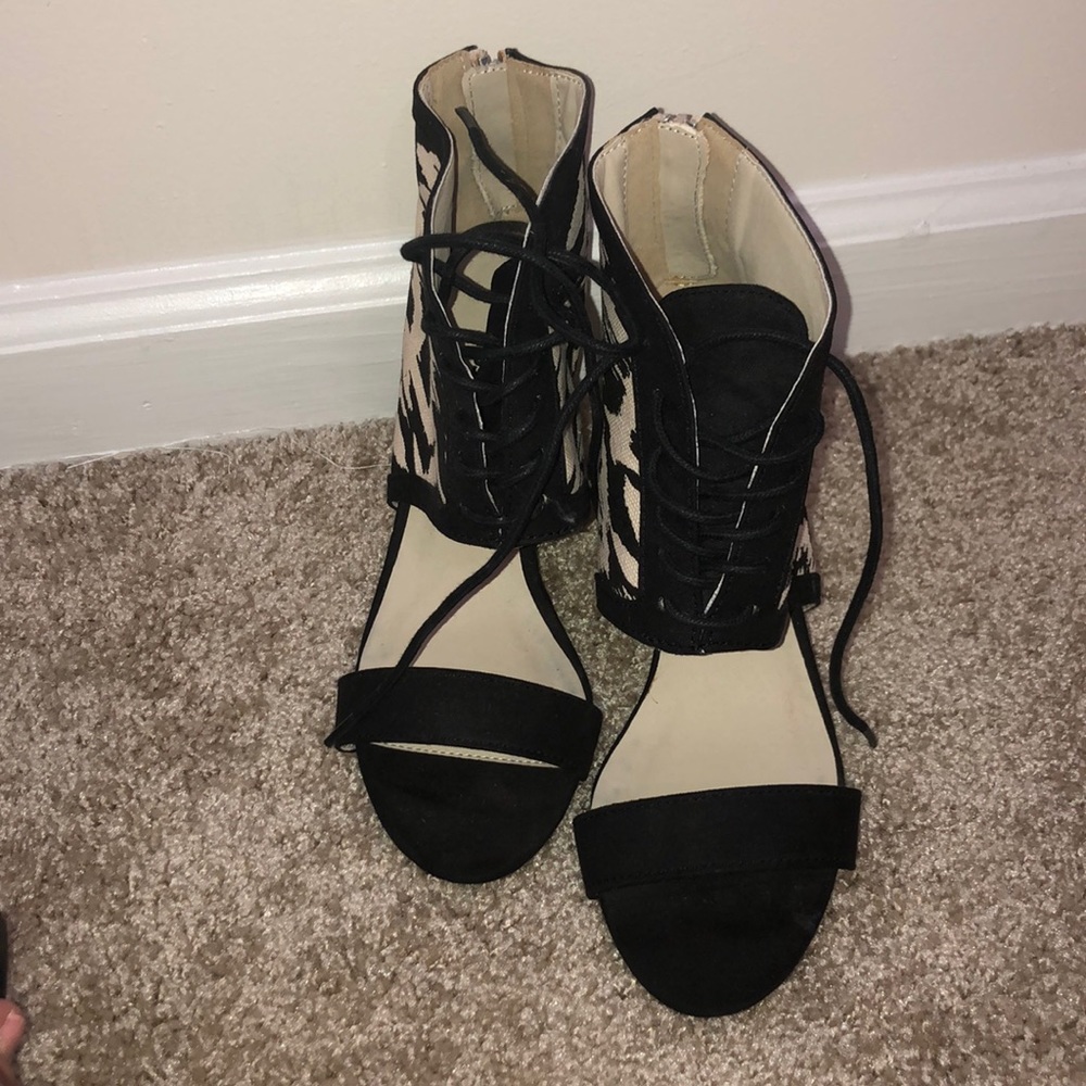 Charlotte Russe lace up wedges
